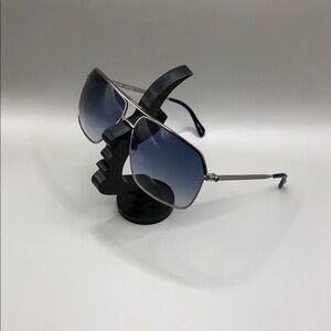 Oliver Peoples Connolly Sunglasses Wide Fit Aviator Silver Blue Gradient Japan